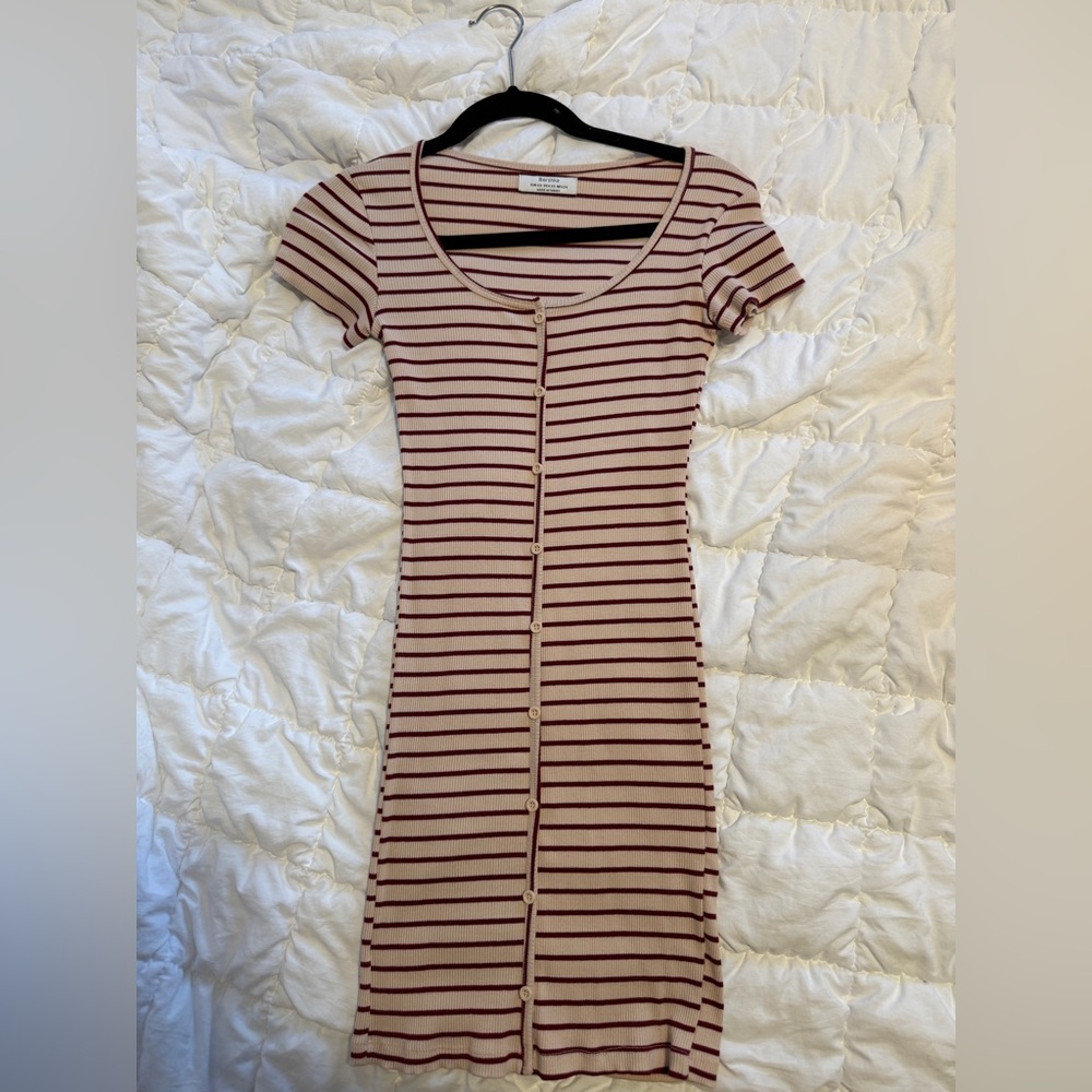 Striped Button-Down Dress